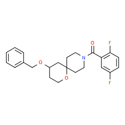 ChemSpider 2D Image | [4-(Benzyloxy)-1-oxa-9-azaspiro[5.5]undec-9-yl](2,5-difluorophenyl)methanone | C23H25F2NO3