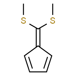 ChemSpider 2D Image | 5-[Bis(methylsulfanyl)methylene]-1,3-cyclopentadiene | C8H10S2