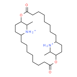 ChemSpider 2D Image | 13,26-Dimethyl-3,16-dioxo-2,15-dioxa-12,25-diazoniatricyclo[22.2.2.2~11,14~]triacontane | C28H52N2O4