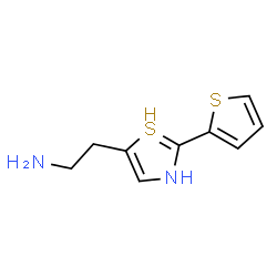 ChemSpider 2D Image | 2-[2-(2-thienyl)-3H-thiazol-5-yl]ethanamine | C9H11N2S2