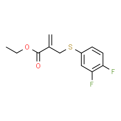 ChemSpider 2D Image | Ethyl 2-{[(3,4-difluorophenyl)sulfanyl]methyl}acrylate | C12H12F2O2S