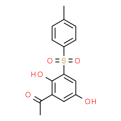 ChemSpider 2D Image | 1-{2,5-Dihydroxy-3-[(4-methylphenyl)sulfonyl]phenyl}ethanone | C15H14O5S