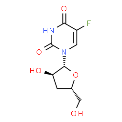 ChemSpider 2D Image | 3'-Deoxy-5-fluorouridine | C9H11FN2O5
