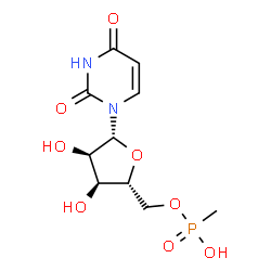 ChemSpider 2D Image | 5'-O-[Hydroxy(methyl)phosphoryl]uridine | C10H15N2O8P