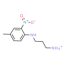 ChemSpider 2D Image | 3-[(4-Methyl-2-nitrophenyl)amino]-1-propanaminium | C10H16N3O2