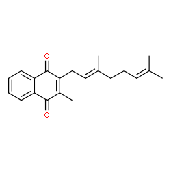 ChemSpider 2D Image | 2-(3,7-Dimethyl-2,6-octadienyl)-3-methyl-1,4-naphthoquinone | C21H24O2