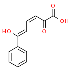 ChemSpider 2D Image | (3Z,5Z)-6-Hydroxy-2-oxo-6-phenyl-3,5-hexadienoic acid | C12H10O4