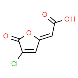 ChemSpider 2D Image | (2Z)-(4-Chloro-5-oxo-2(5H)-furanylidene)acetic acid | C6H3ClO4