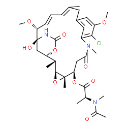 ChemSpider 2D Image | (4beta,6beta,7beta,9beta)-Maytansine | C34H46ClN3O10