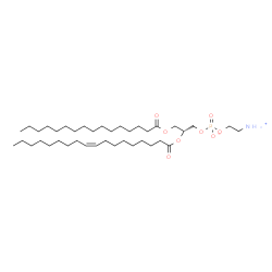 ChemSpider 2D Image | 1-palmitoyl-2-oleoyl-sn-glycero-3-phosphoethanolamine | C39H76NO8P