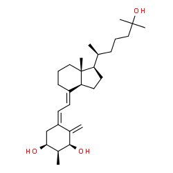 ChemSpider 2D Image | (1S,2S,3S,5Z,7E,20S)-2-Methyl-9,10-secocholesta-5,7,10-triene-1,3,25-triol | C28H46O3