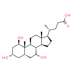 ChemSpider 2D Image | 1b,3a,7a-Trihydroxy-5b-cholanoic acid | C24H40O5