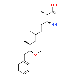 ChemSpider 2D Image | (2S,3S,8S,9S)-3-Amino-9-methoxy-2,6,8-trimethyl-10-phenyldecanoic acid | C20H33NO3