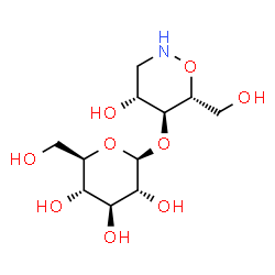 ChemSpider 2D Image | (4R,5S,6R)-4-Hydroxy-6-(hydroxymethyl)-1,2-oxazinan-5-yl beta-D-glucopyranoside | C11H21NO9
