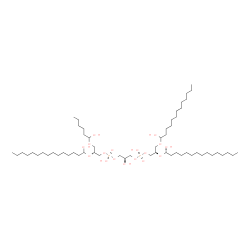 ChemSpider 2D Image | (2R)-3-[(1-Hydroxyhexyl)oxy]-2-[(1-hydroxypentadecyl)oxy]propyl (2R)-2-{[(1S)-1-hydroxypentadecyl]oxy}-3-[(1-hydroxytridecyl)oxy]propyl 2-hydroxy-1,3-propanediyl bis[hydrogen (R,S)-phosphate] | C58H120O17P2