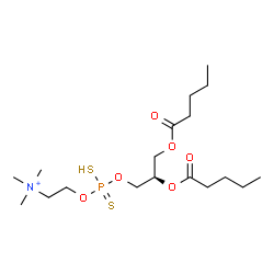 ChemSpider 2D Image | (7R)-N,N,N-Trimethyl-10-oxo-7-(pentanoyloxy)-4-sulfanyl-3,5,9-trioxa-4-phosphatetradecan-1-aminium 4-sulfide | C18H37NO6PS2