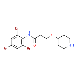 ChemSpider 2D Image | 3-(4-Piperidinyloxy)-N-(2,4,6-tribromophenyl)propanamide | C14H17Br3N2O2