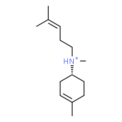 ChemSpider 2D Image | (1R)-N,4-DIMETHYL-N-(4-METHYLPENT-3-ENYL)CYCLOHEX-3-ENAMINIUM | C14H26N