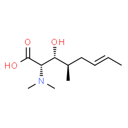 ChemSpider 2D Image | 4-METHYL-4-[(E)-2-BUTENYL]-4,N-DIMETHYL-THREONINE | C11H21NO3