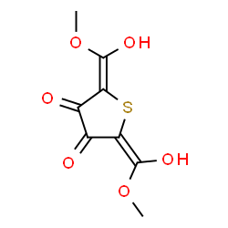 ChemSpider 2D Image | (2E,5E)-2,5-Bis[hydroxy(methoxy)methylene]-3,4(2H,5H)-thiophenedione | C8H8O6S