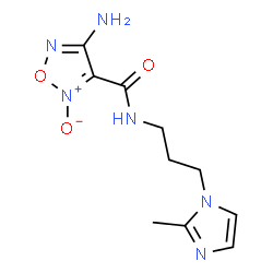 ChemSpider 2D Image | 4-Amino-N-[3-(2-methyl-1H-imidazol-1-yl)propyl]-1,2,5-oxadiazole-3-carboxamide 2-oxide | C10H14N6O3