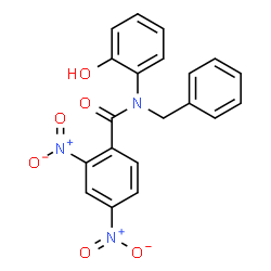 ChemSpider 2D Image | N-Benzyl-N-(2-hydroxyphenyl)-2,4-dinitrobenzamide | C20H15N3O6