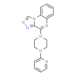 ChemSpider 2D Image | 4-[4-(2-Pyridinyl)-1-piperazinyl][1,2,4]triazolo[4,3-a]quinoxaline | C18H17N7