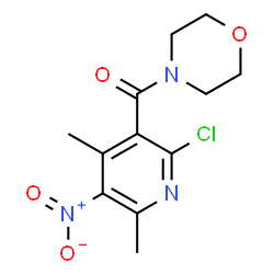 ChemSpider 2D Image | (2-Chloro-4,6-dimethyl-5-nitro-3-pyridinyl)(4-morpholinyl)methanone | C12H14ClN3O4