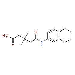 ChemSpider 2D Image | 3,3-Dimethyl-5-oxo-5-(5,6,7,8-tetrahydro-2-naphthalenylamino)pentanoic acid | C17H23NO3