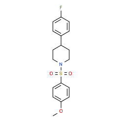 ChemSpider 2D Image | 4-(4-Fluorophenyl)-1-[(4-methoxyphenyl)sulfonyl]piperidine | C18H20FNO3S