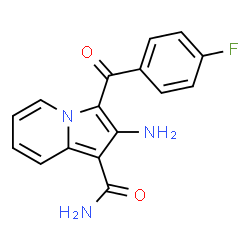 ChemSpider 2D Image | 2-Amino-3-(4-fluorobenzoyl)-1-indolizinecarboxamide | C16H12FN3O2