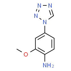 ChemSpider 2D Image | 2-Methoxy-4-(1H-tetrazol-1-yl)aniline | C8H9N5O