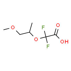 ChemSpider 2D Image | Difluoro[(1-methoxy-2-propanyl)oxy]acetic acid | C6H10F2O4
