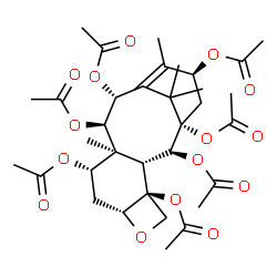 ChemSpider 2D Image | (2alpha,5beta,7beta,9alpha,10beta,13alpha)-5,20-Epoxytax-11-ene-1,2,4,7,9,10,13-heptayl heptaacetate | C34H46O15