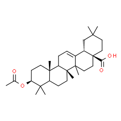 ChemSpider 2D Image | (3beta,5xi,9xi,14xi)-3-Acetoxyolean-12-en-28-oic acid | C32H50O4