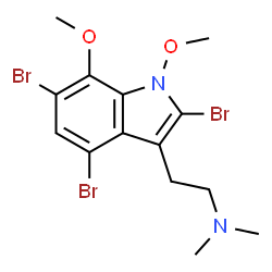 ChemSpider 2D Image | Convolutindole A | C14H17Br3N2O2