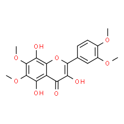 ChemSpider 2D Image | 2-(3,4-Dimethoxyphenyl)-3,5,8-trihydroxy-6,7-dimethoxy-4H-chromen-4-one | C19H18O9