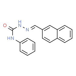ChemSpider 2D Image | 1-[(E)-(NAPHTHALEN-2-YLMETHYLIDENE)AMINO]-3-PHENYLUREA | C18H15N3O