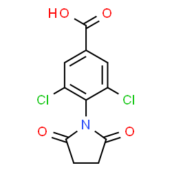 ChemSpider 2D Image | 3,5-Dichloro-4-(2,5-dioxo-1-pyrrolidinyl)benzoic acid | C11H7Cl2NO4