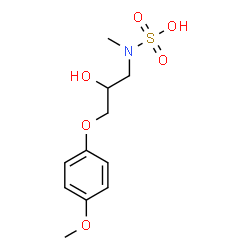 ChemSpider 2D Image | [2-Hydroxy-3-(4-methoxyphenoxy)propyl]methylsulfamic acid | C11H17NO6S