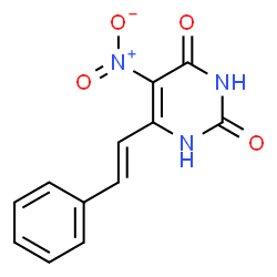 ChemSpider 2D Image | 5-Nitro-6-[(E)-2-phenylvinyl]pyrimidine-2,4-diol | C12H9N3O4