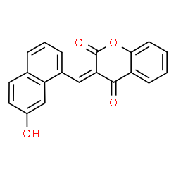 ChemSpider 2D Image | (3Z)-3-[(7-Hydroxy-1-naphthyl)methylene]-2H-chromene-2,4(3H)-dione | C20H12O4