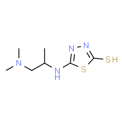 ChemSpider 2D Image | 5-{[1-(Dimethylamino)-2-propanyl]amino}-1,3,4-thiadiazole-2-thiol | C7H14N4S2