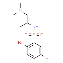 ChemSpider 2D Image | 2,5-Dibromo-N-[1-(dimethylamino)-2-propanyl]benzenesulfonamide | C11H16Br2N2O2S