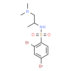 ChemSpider 2D Image | 2,4-Dibromo-N-[1-(dimethylamino)-2-propanyl]benzenesulfonamide | C11H16Br2N2O2S