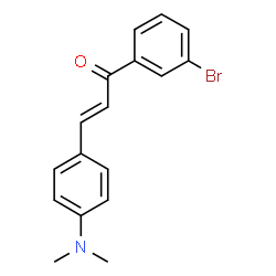 ChemSpider 2D Image | (2E)-1-(3-Bromophenyl)-3-[4-(dimethylamino)phenyl]-2-propen-1-one | C17H16BrNO