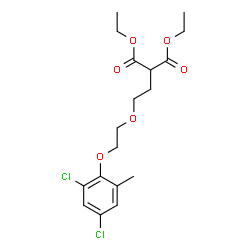 ChemSpider 2D Image | Diethyl {2-[2-(2,4-dichloro-6-methylphenoxy)ethoxy]ethyl}malonate | C18H24Cl2O6