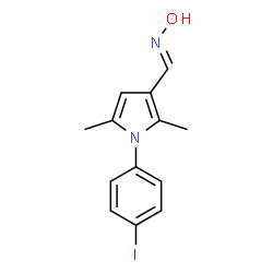ChemSpider 2D Image | (E)-N-Hydroxy-1-[1-(4-iodophenyl)-2,5-dimethyl-1H-pyrrol-3-yl]methanimine | C13H13IN2O