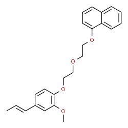 ChemSpider 2D Image | 1-[2-(2-{2-Methoxy-4-[(1E)-1-propen-1-yl]phenoxy}ethoxy)ethoxy]naphthalene | C24H26O4