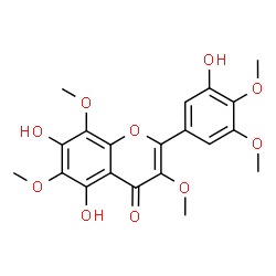 ChemSpider 2D Image | 5,7,3'-Trihydroxy-3,6,8,4',5'-pentamethoxyflavone | C20H20O10